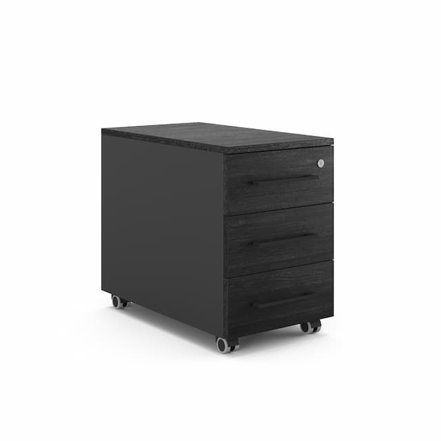 Тумба мобильная Kobor TМ3-40/50 black/wood