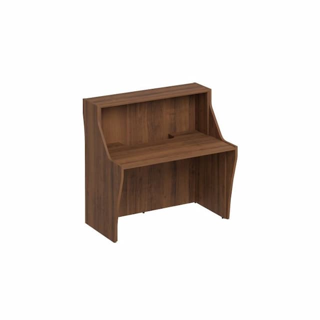 Стойка ресепшен прямая с вырезом Юнитекс КОМФОРТ К.9190 ОФ французский орех