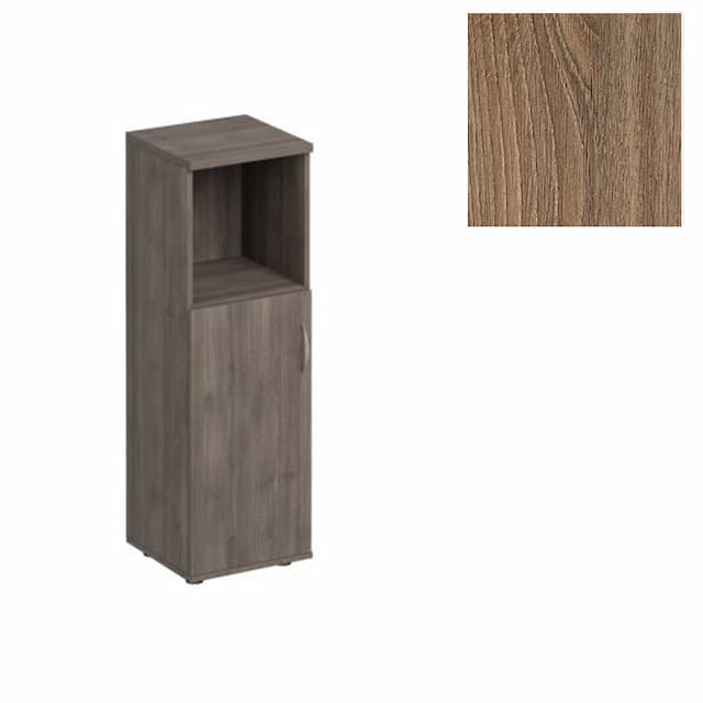 Шкаф для документов средний узкий полузакрытый Юнитекс Комфорт К.367 ШТ (40x38x123) дуб шамони темный