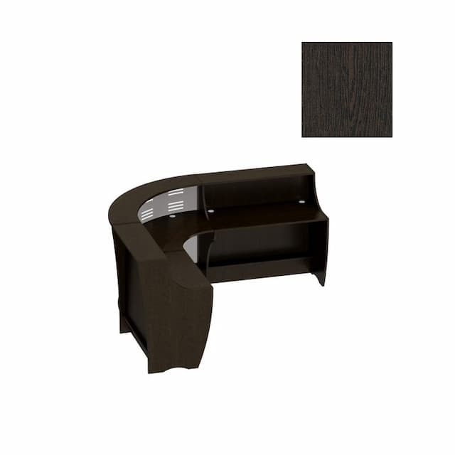 Стойка ресепшен Юнитекс ФОРМУЛА Вариант компоновки N 3 (Три модуля) венге темный