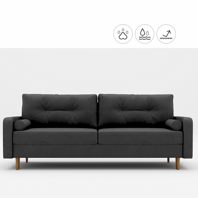 Диван Мастерфабрик Дэйо Saga dark grey ткань рогожка